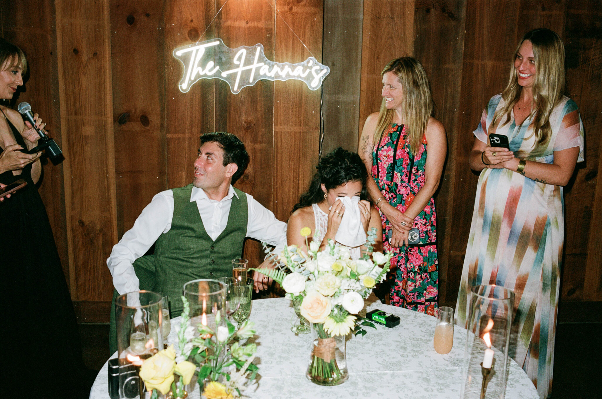 speech time 35mm film photography of a wedding in asheville, nc
