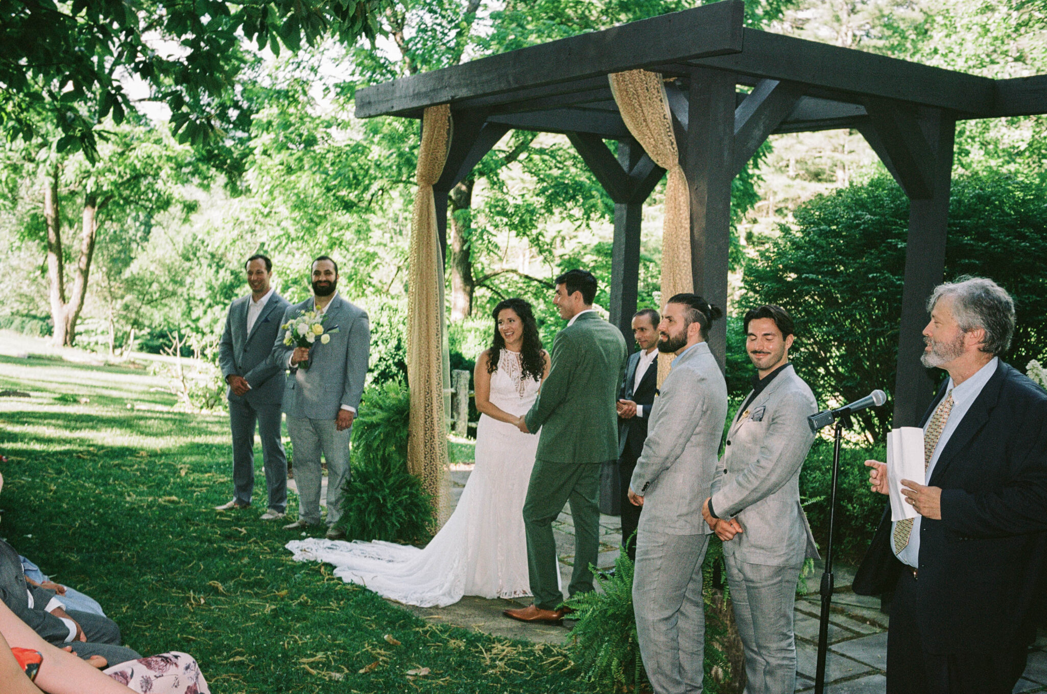 35mm film photography of a wedding in asheville, nc
