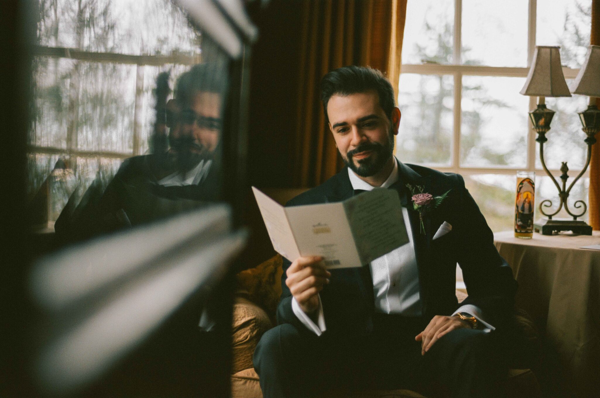 35mm film photography of a wedding in asheville, nc