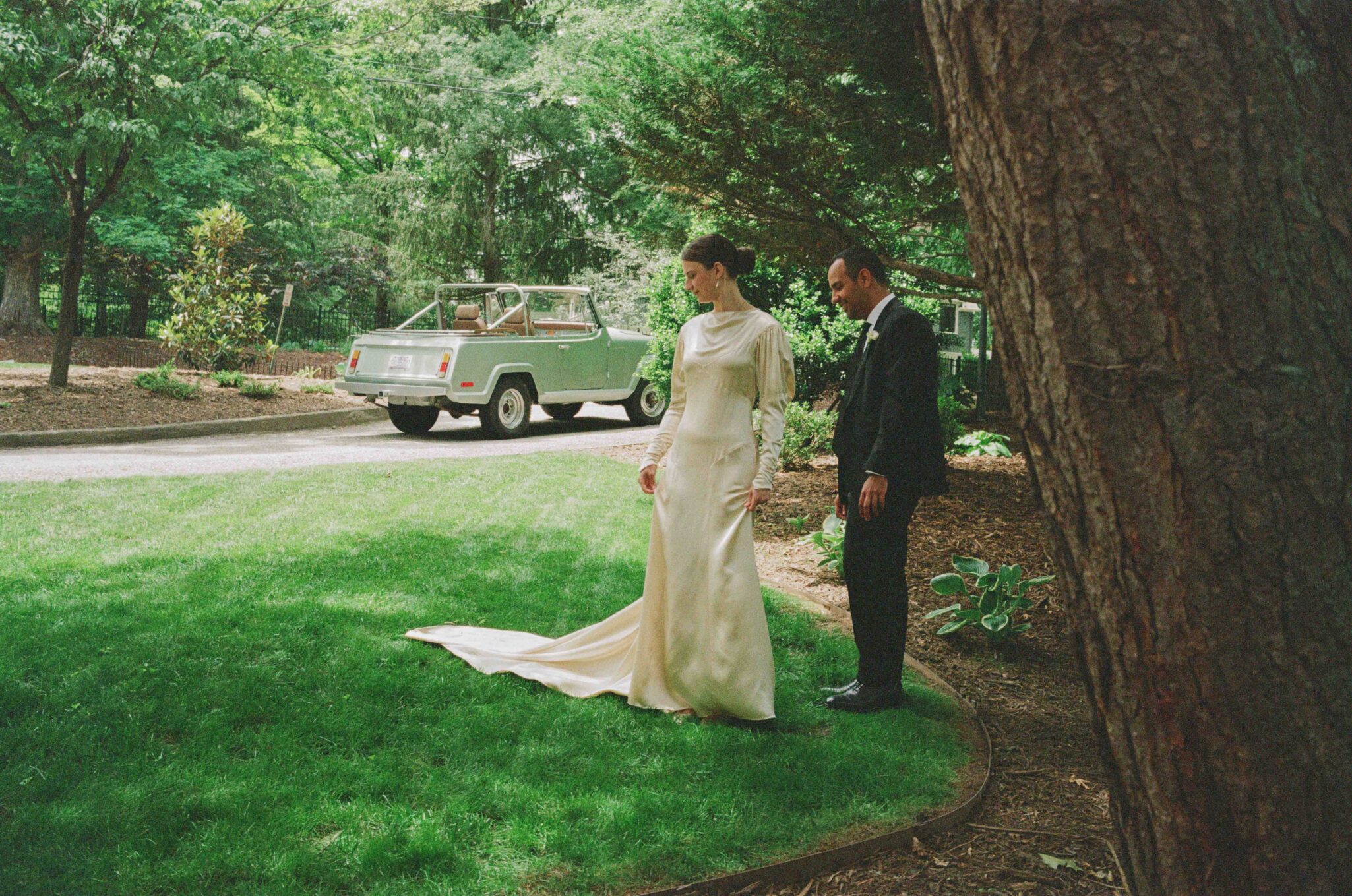 35mm film photography of a wedding in asheville, nc