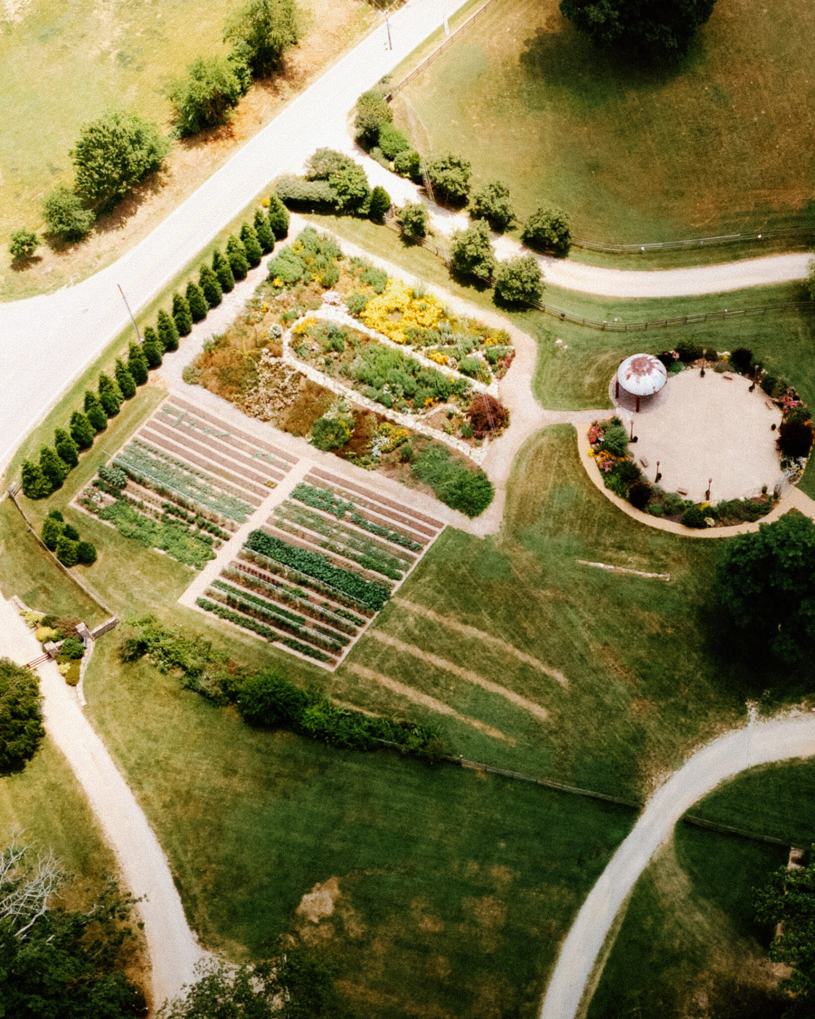 Golden hour Drone Photos at The Farm in Asheville