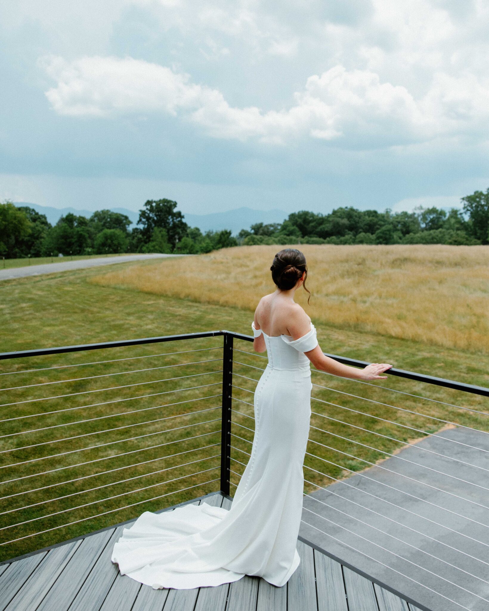 Bridal portrait outside at The Farm a Gathering Place