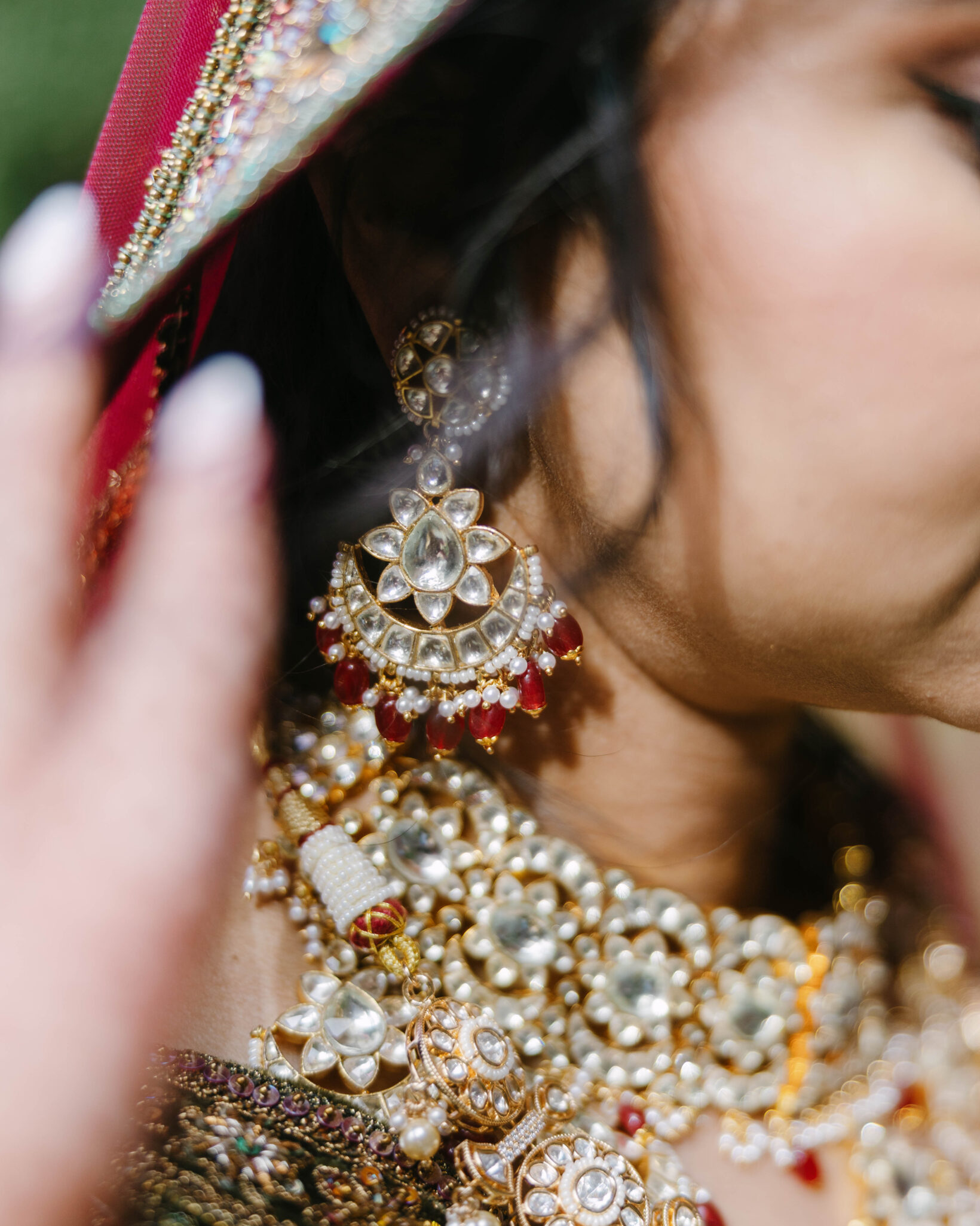 Indian Bride getting ready inside Douglas Ellington House, Asheville Wedding venue. 