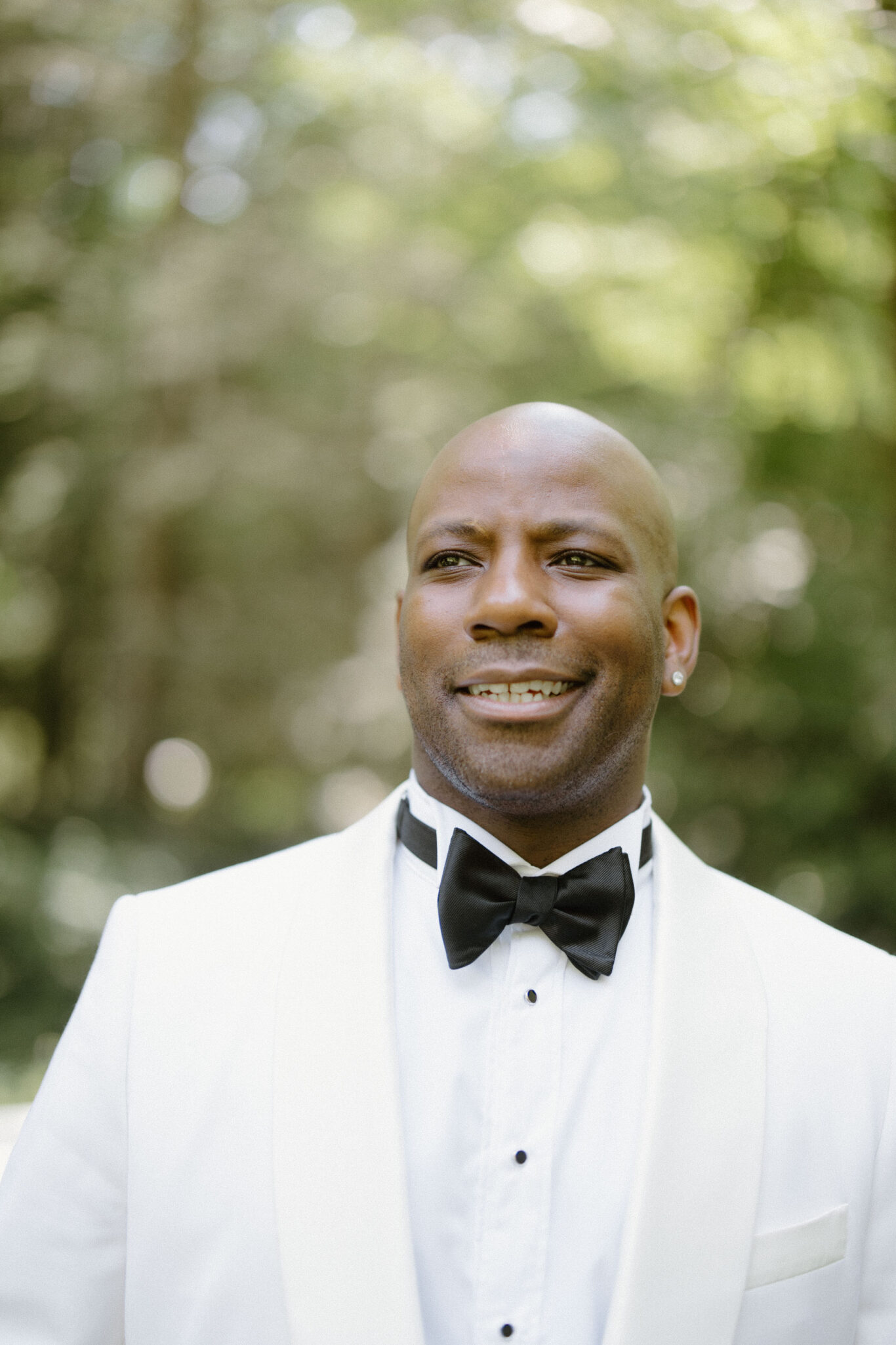 Groom portrait before wedding ceremony