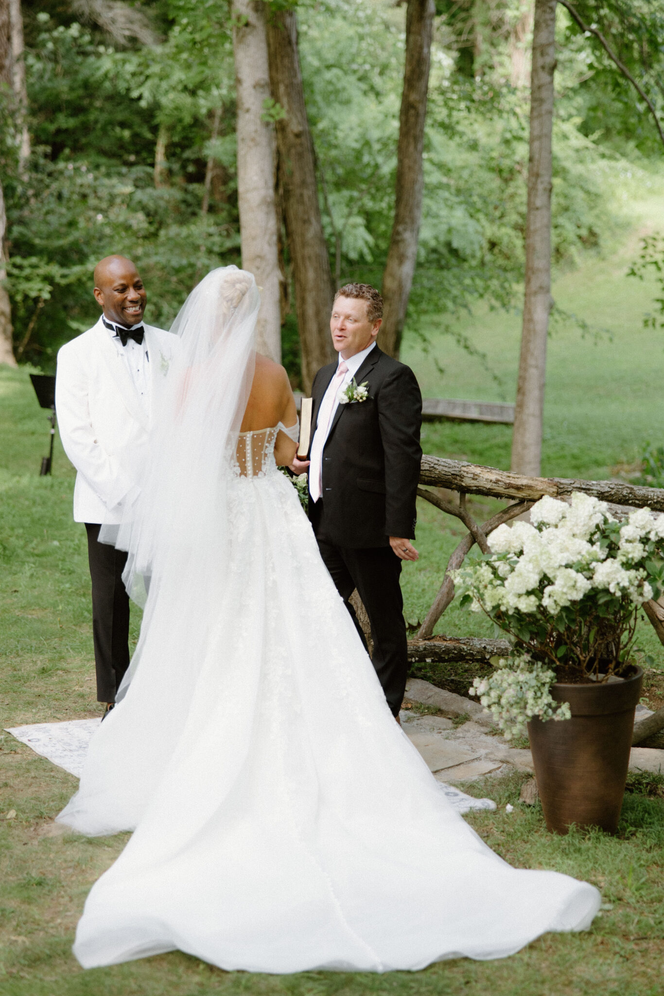 Wedding ceremony at Douglas Ellington House Venue in Asheville