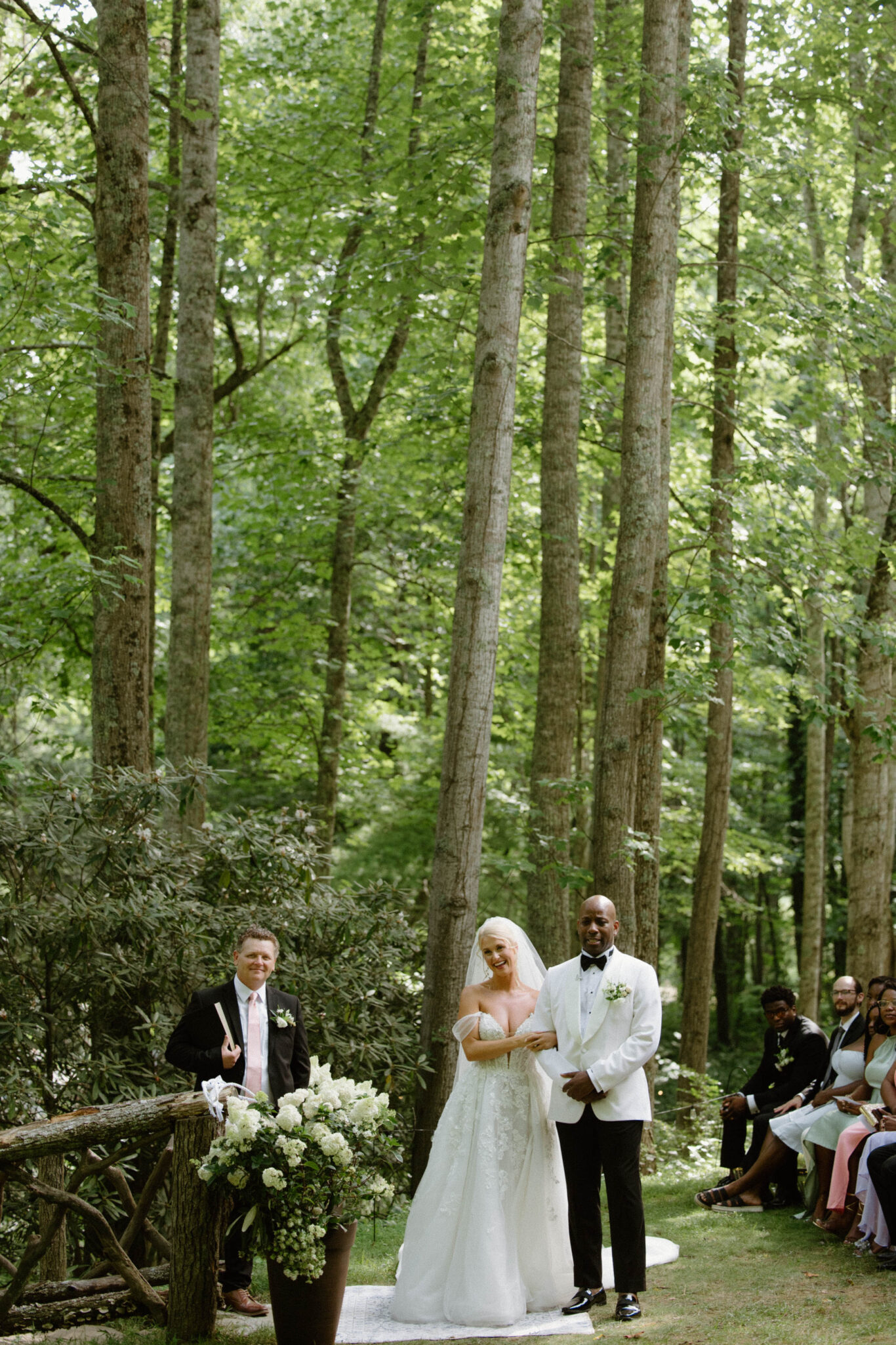 Wedding ceremony at Douglas Ellington House Venue in Asheville