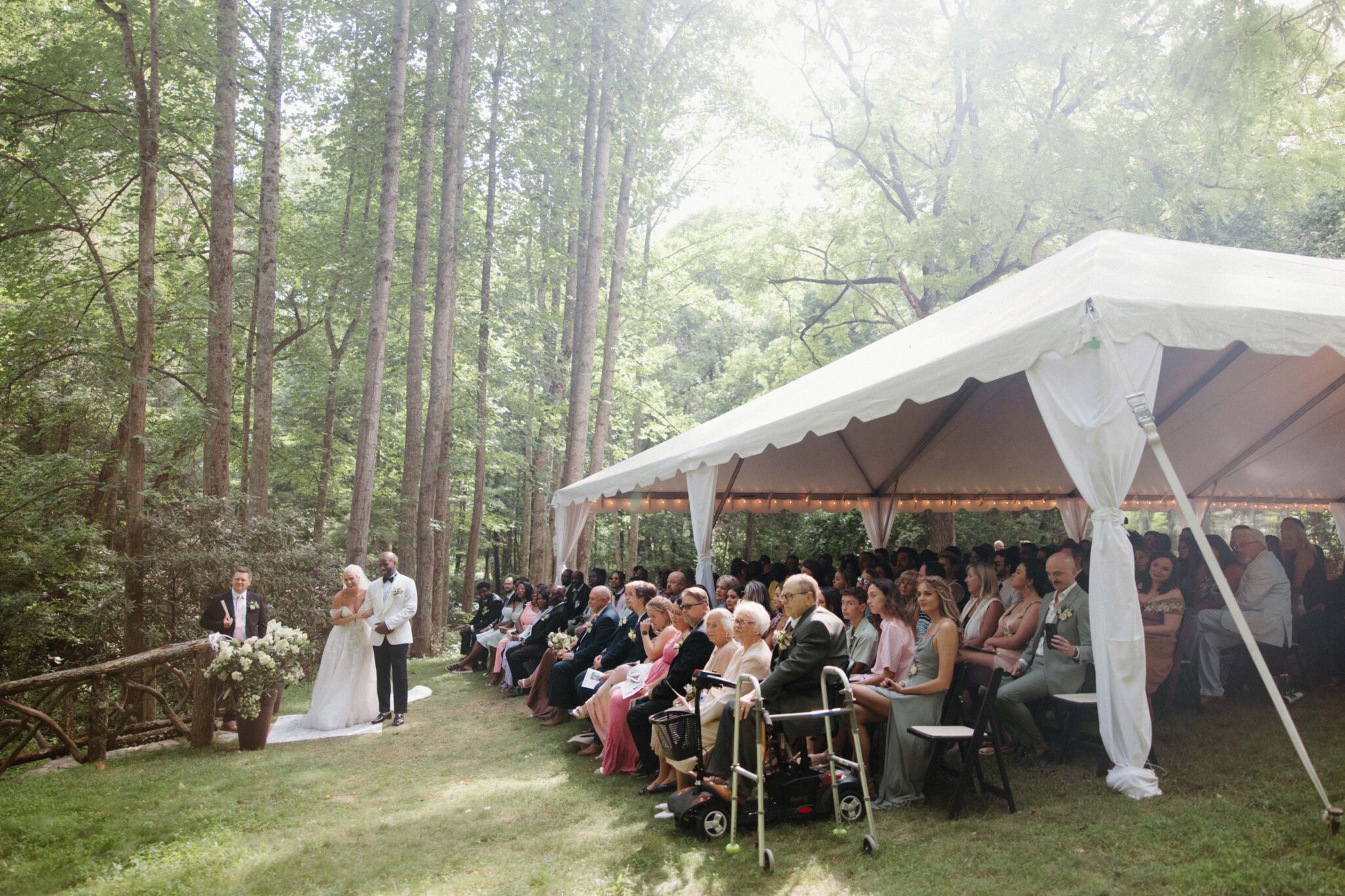 Wedding ceremony at Douglas Ellington House Venue in Asheville