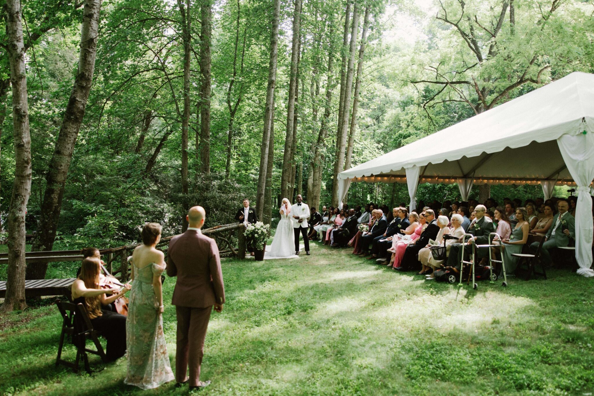 Wedding ceremony at Douglas Ellington House Venue in Asheville