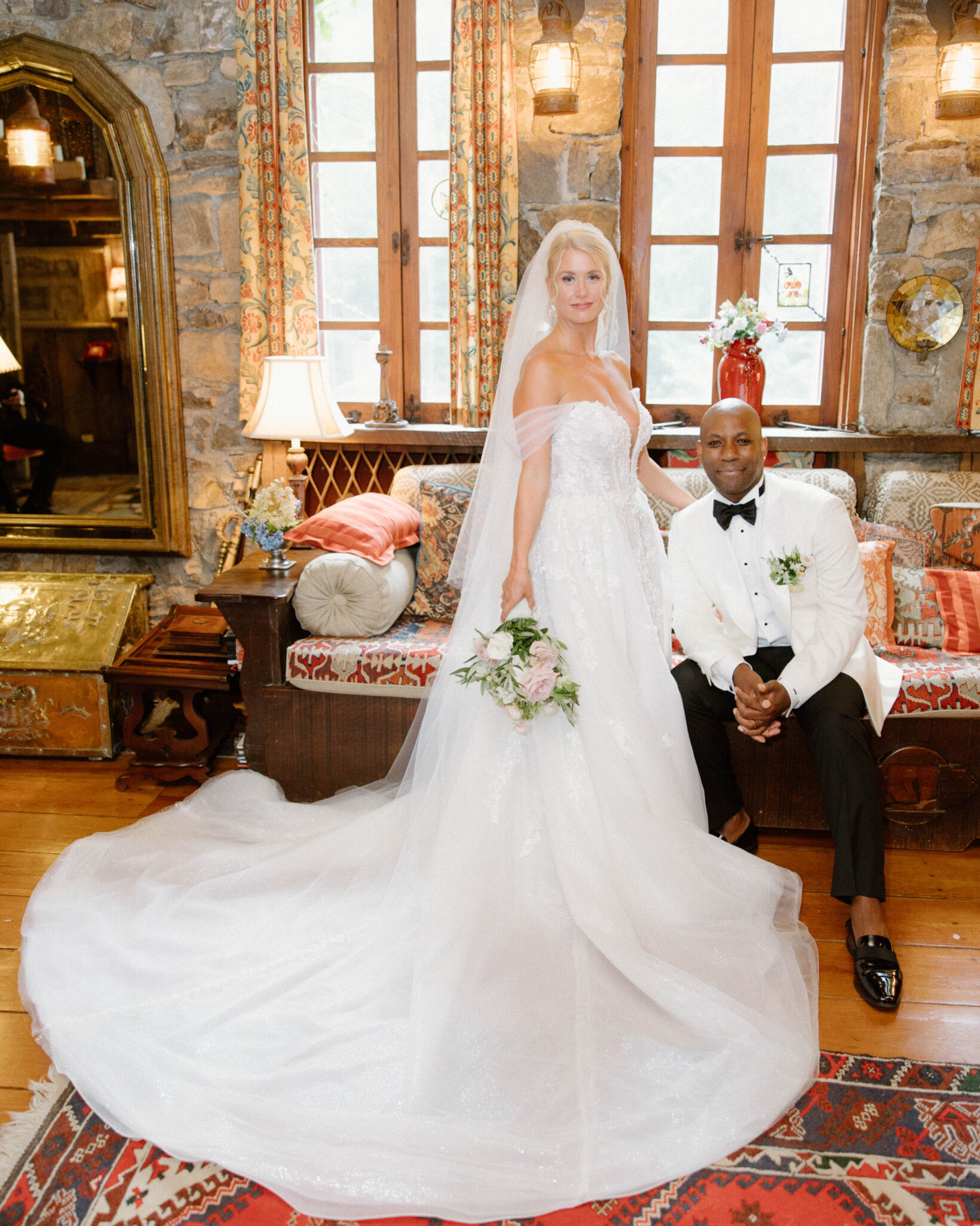 bride and groom newlywed portraits at Douglas Ellington House