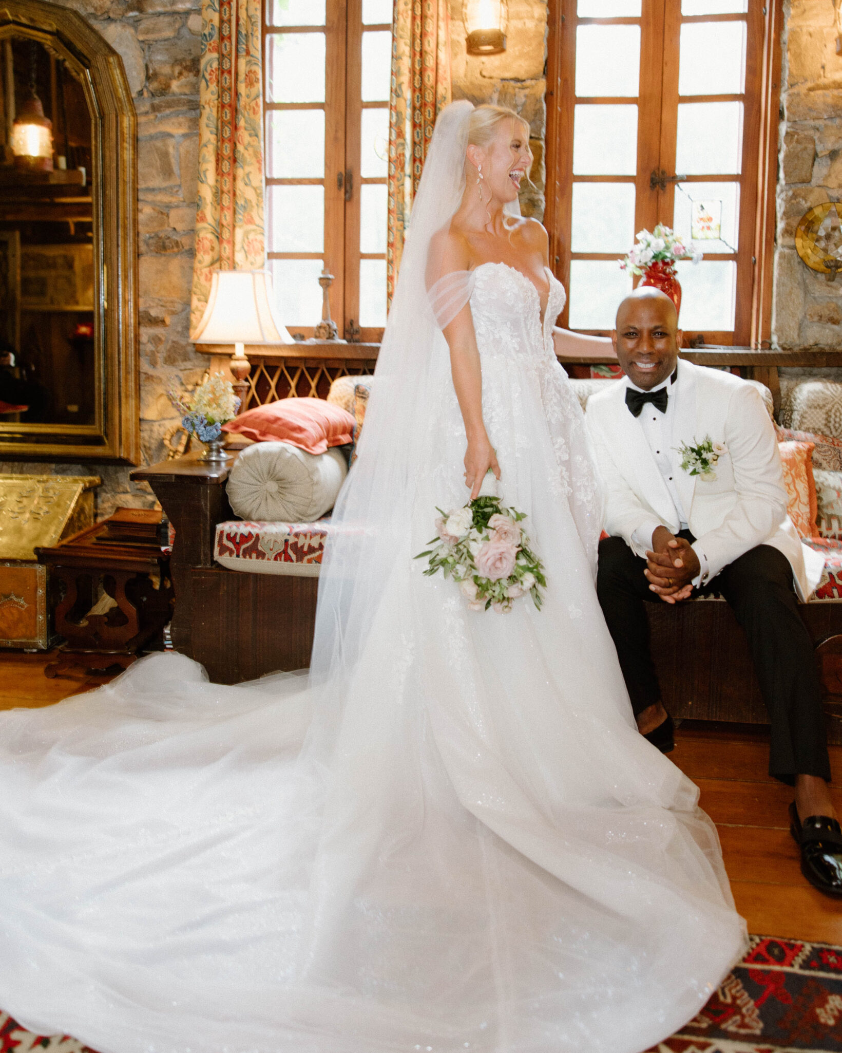 bride and groom newlywed portraits at Douglas Ellington House