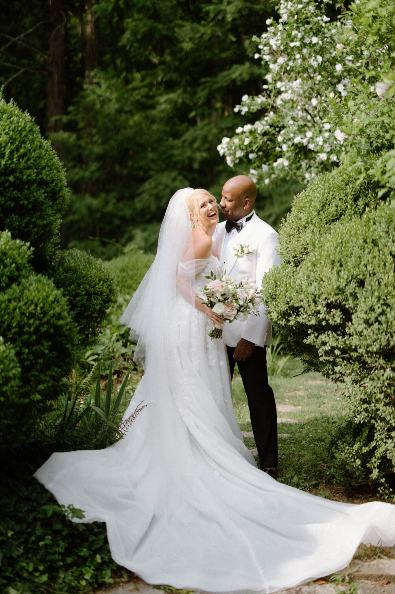 bride and groom newlywed portraits at Douglas Ellington House