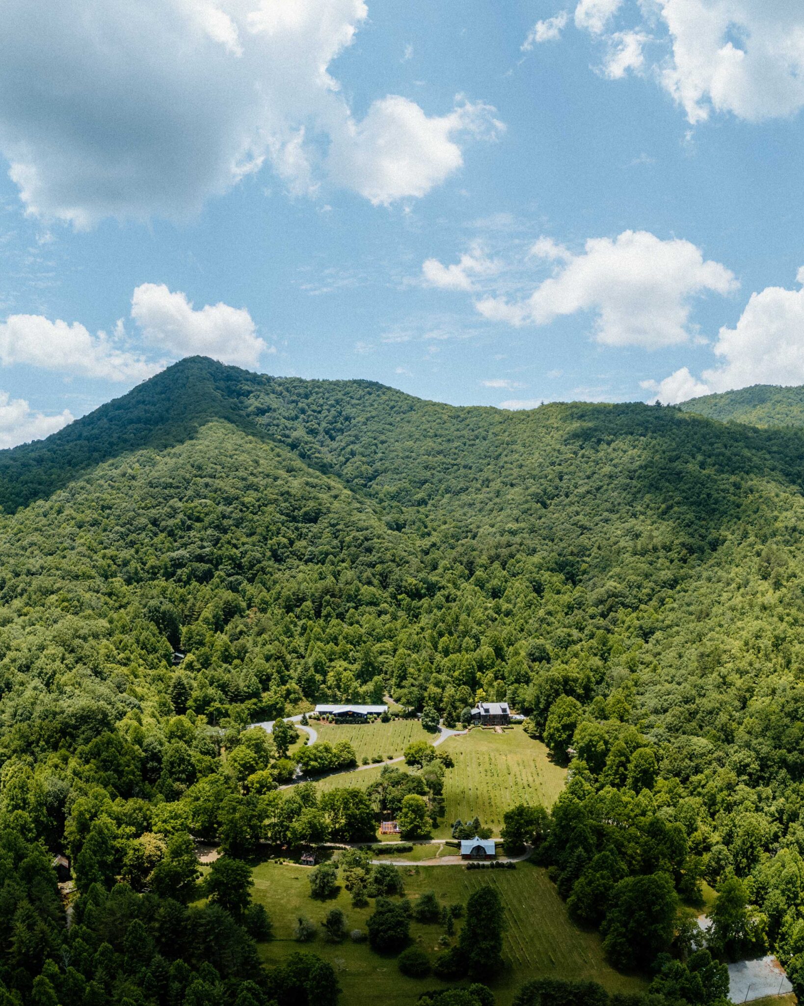 Bride prep at Vineyard wedding venue Asheville Mountains