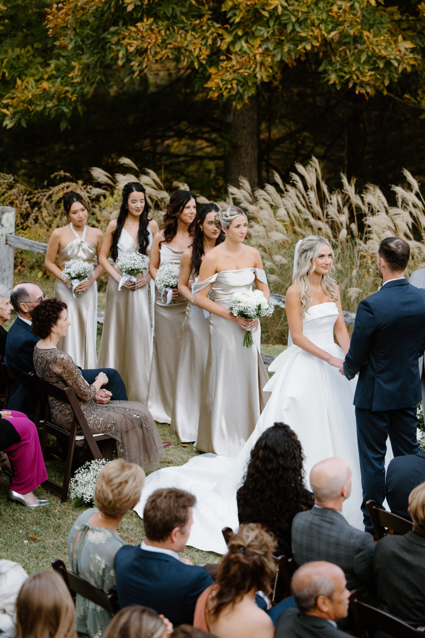 Fall Mountaintop mansion Wedding Ceremony at Castle Ladyhawke 