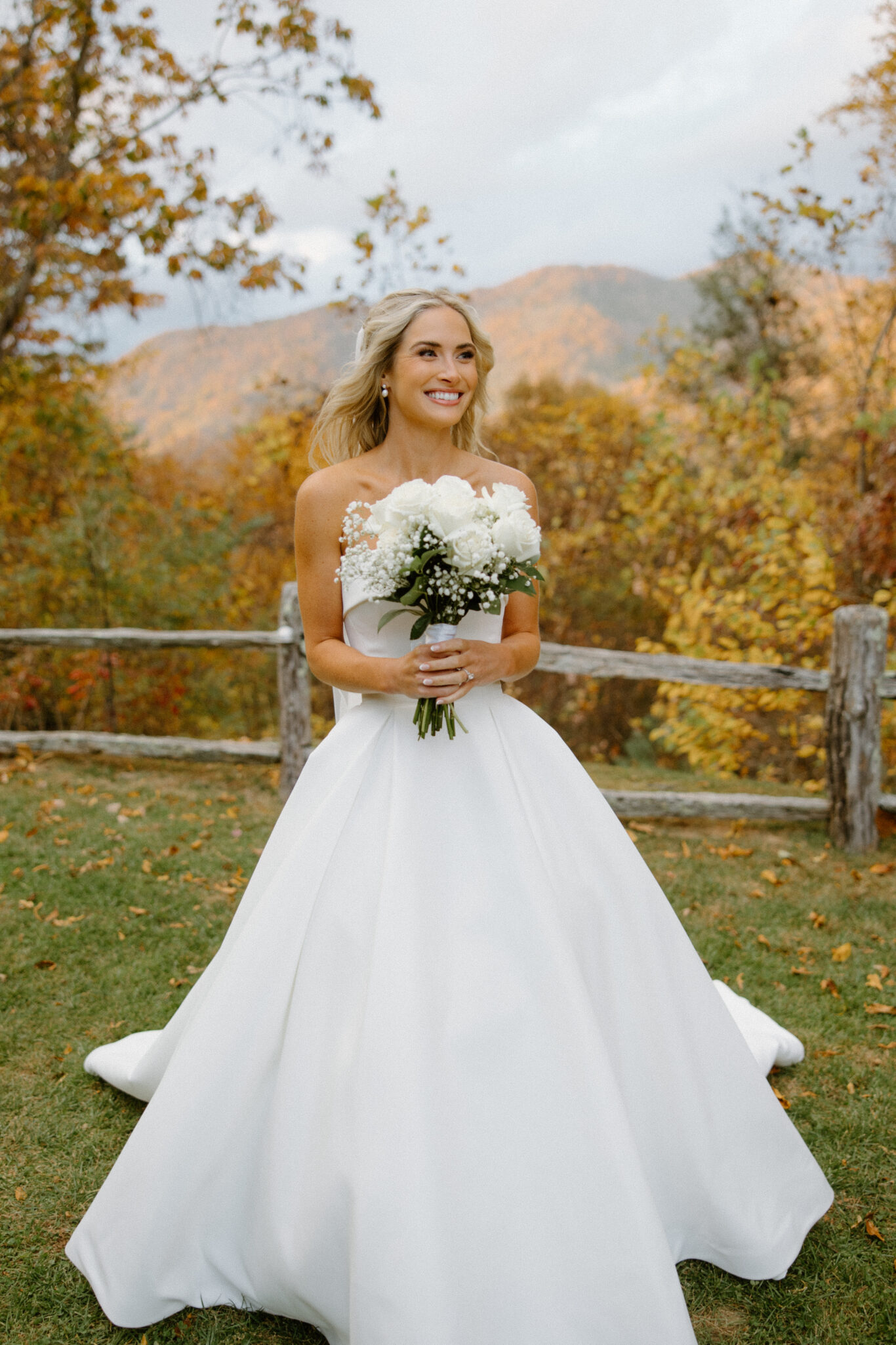 Fall Mountaintop mansion Wedding Ceremony at Castle Ladyhawke 