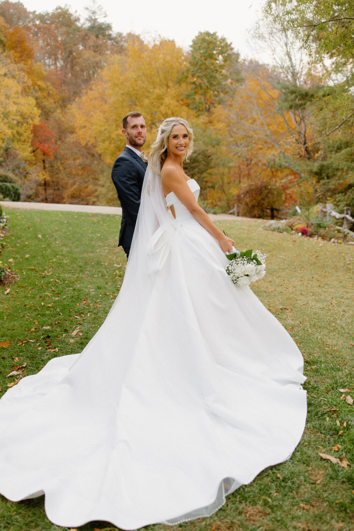 Fall Mountaintop mansion Wedding bride at Castle Ladyhawke 