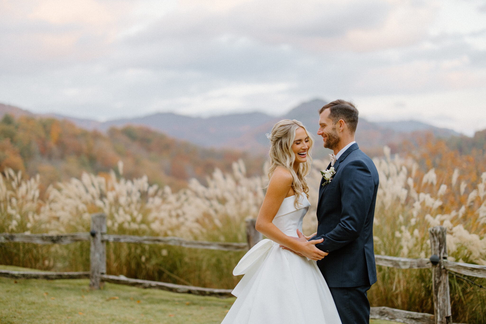 Fall Mountaintop mansion Wedding bride at Castle Ladyhawke 