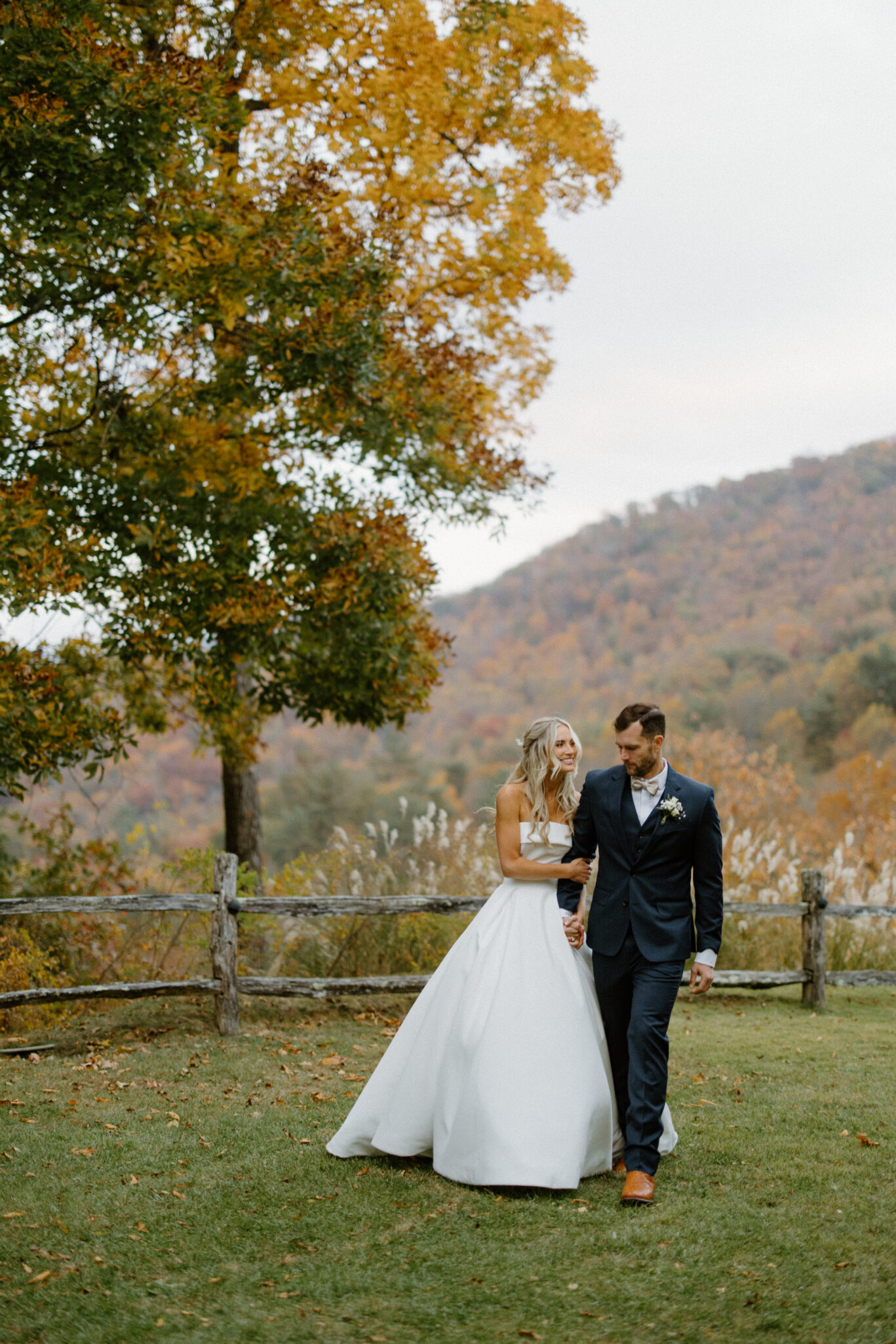 Fall Mountaintop mansion Wedding bride at Castle Ladyhawke 