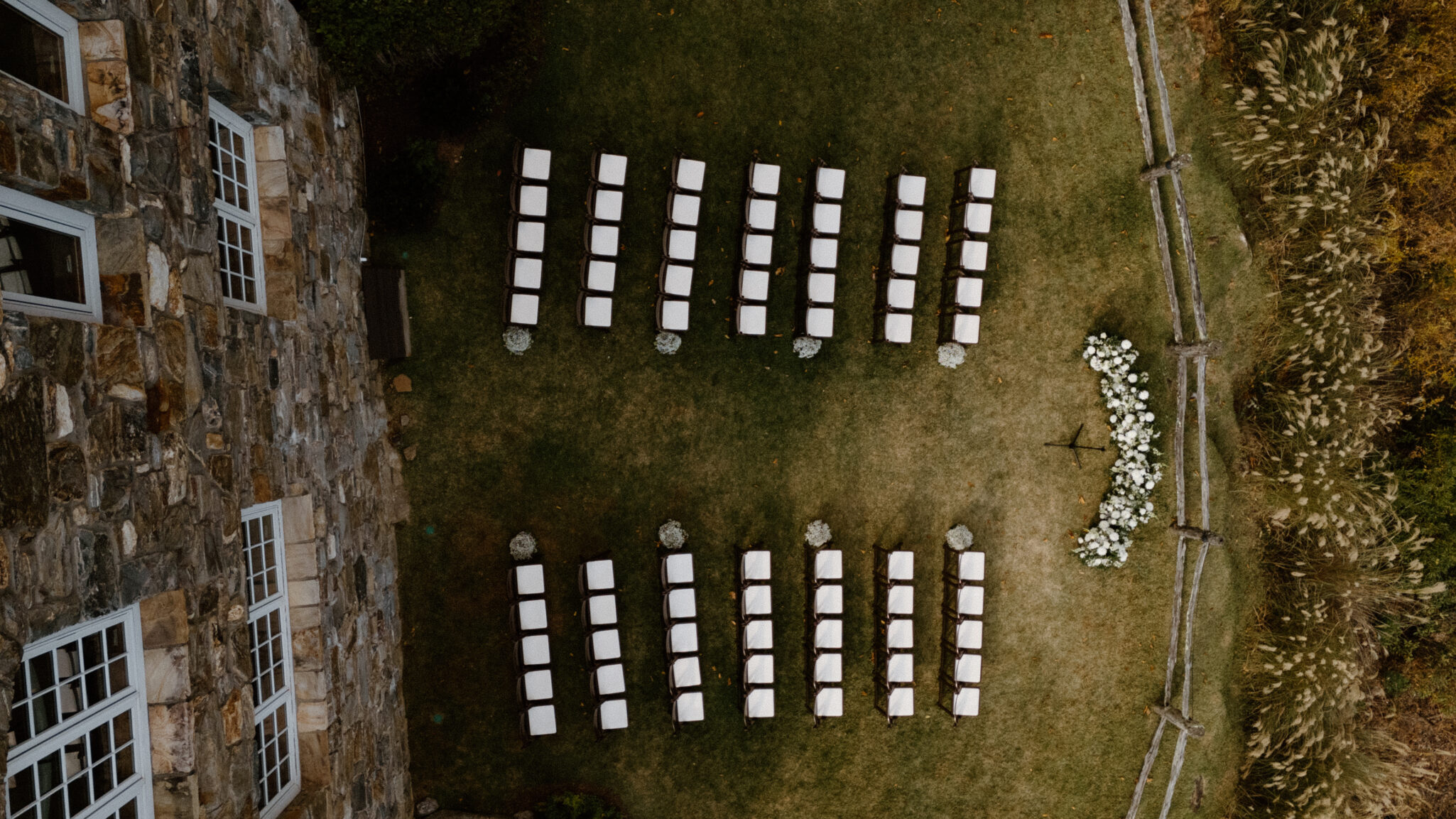 wedding ceremony site from above - Castle Ladyhawke