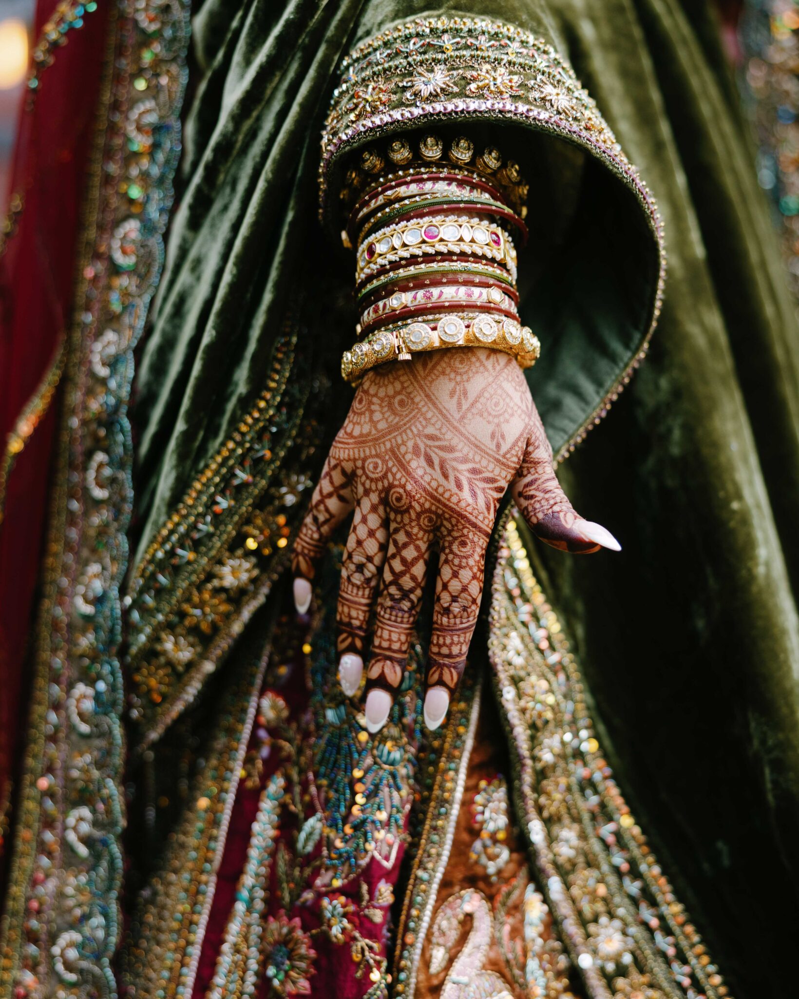 Indian Bride getting ready inside Douglas Ellington House, Asheville Wedding venue. 